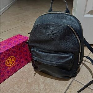 Tory Burch Black Backpack Sleek Design